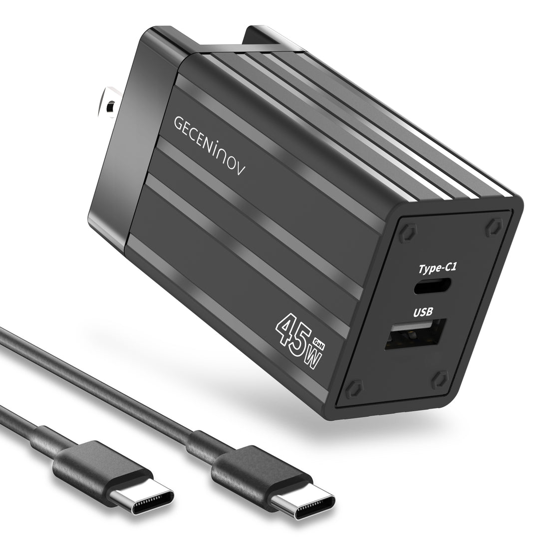Geceninov 45W USB C Power Adapter USB C-Port Fast Charger